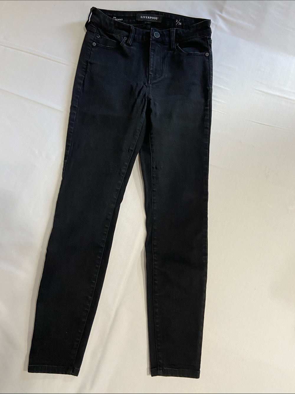 Liverpool Women's Black Denim Jeans Ankle Skinny Mid Rise Size 2 / 26